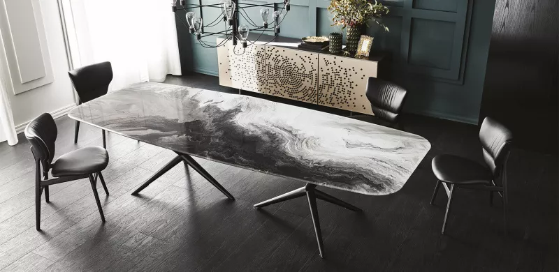 Обеденный стол - Обеденный Стол Atlantis Crystalart - Cattelan Italia