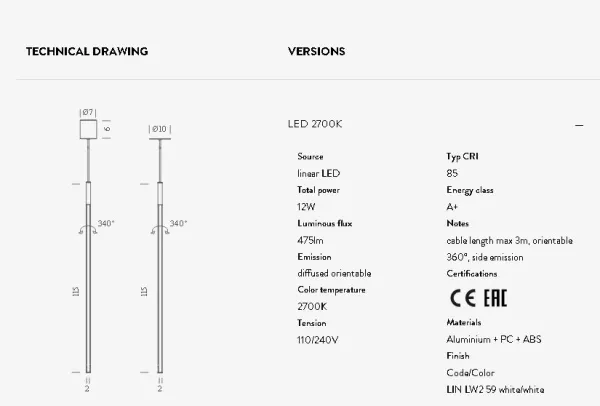 Подвесной Светильник Linescapes Vertical
