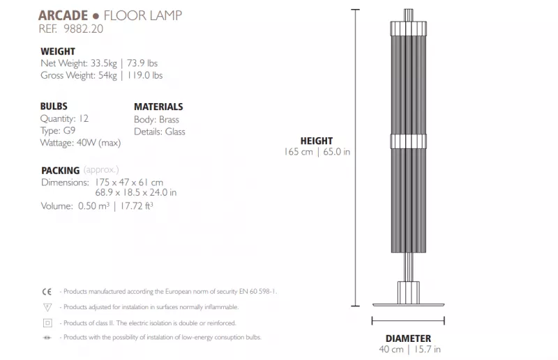 Торшер - Торшер Arcade Floor Lamp 9882 - Castro Lighting