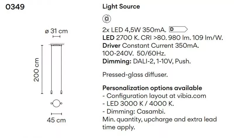 Подвесной светильник - Подвесной Светильник Wireflow Linealtwo - Vibia