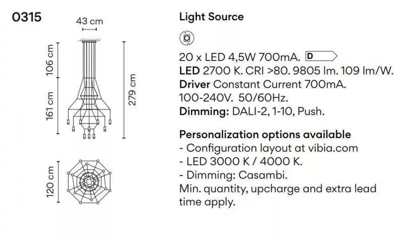 Подвесной светильник - Подвесной Светильник Wireflow Chandelier - Vibia