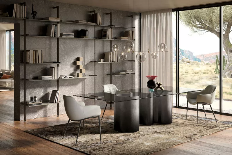 Обеденный стол - Обеденный стол Papel Glass - Cattelan Italia