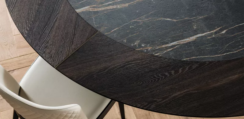 Обеденный стол - Обеденный Стол Skorpio Ker-Wood Round - Cattelan Italia