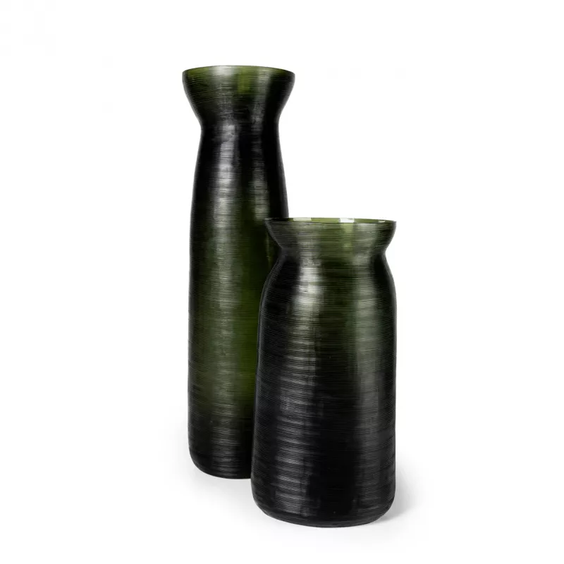 Ваза - Ваза MATHURA XL black steelgrey - Guaxs