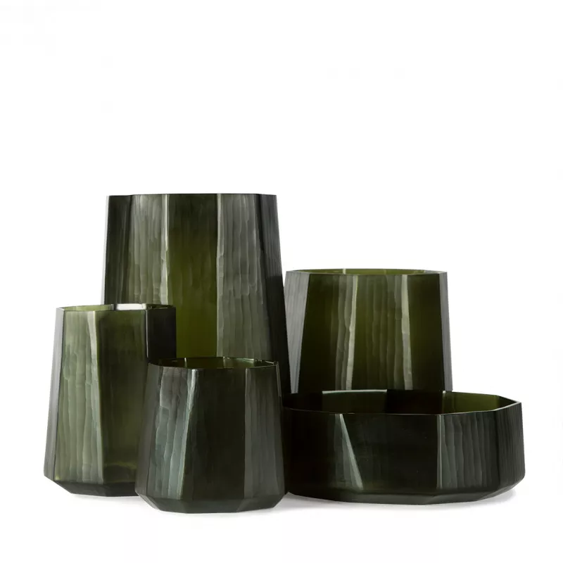 Ваза - Ваза OKKA M black steelgrey - Guaxs