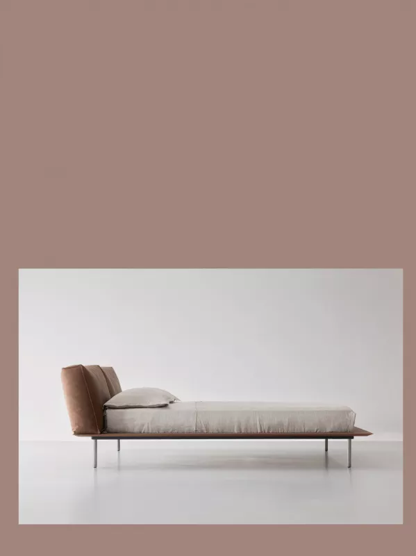 Кровать - Кровать Vogue cuoio 180_bed for matress cm 180x200 - Cierre