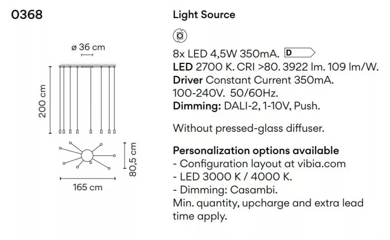 Подвесной светильник - Подвесной Светильник Wireflow Freeform 0368 - Vibia