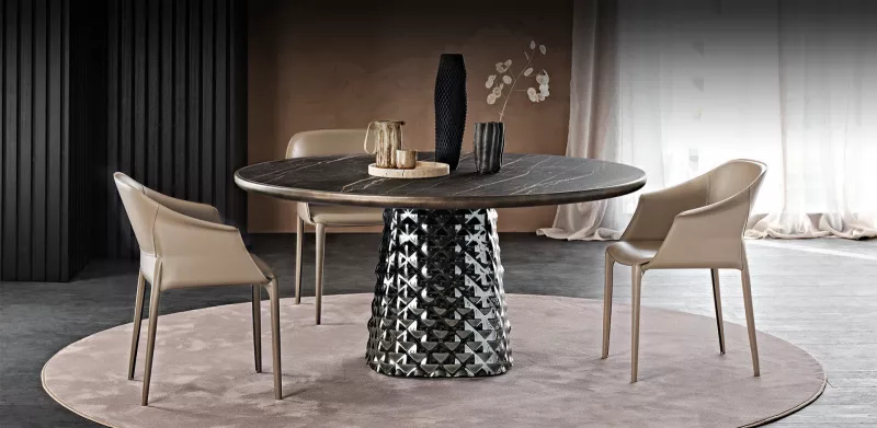 Обеденный стол - Обеденный Стол Atrium Keramik Premium Round - Cattelan Italia