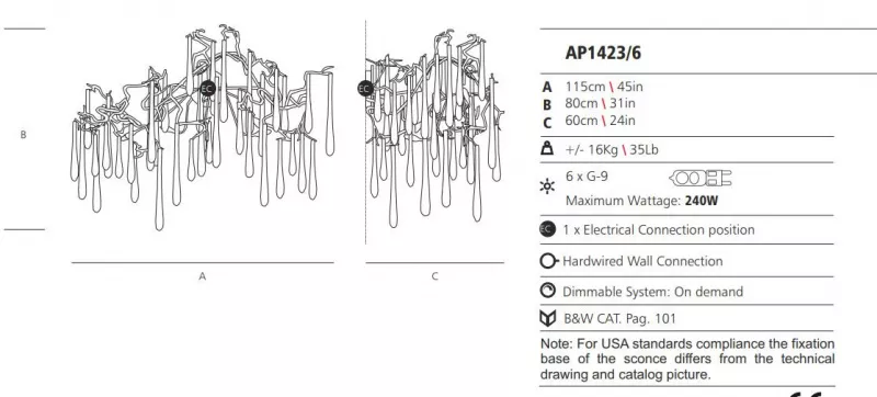 Бра - Бра Aqua Ap1423/6 - Serip
