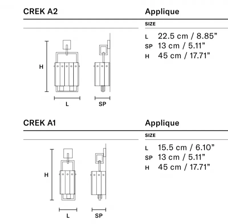 Бра - Бра Crek A1 - Masiero