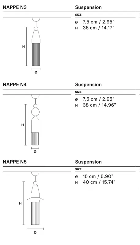 Подвесной светильник - Подвесной светильник Nappe N0 - Masiero