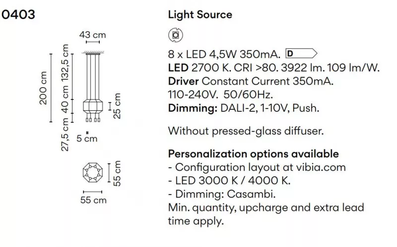 Подвесной светильник - Подвесной Светильник Wireflow Octogonal - Vibia