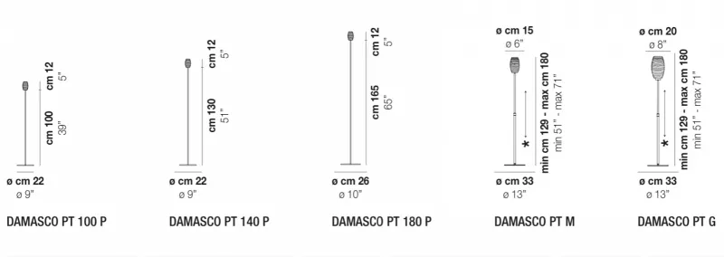 Торшер - Торшер Damasco Pt M - Vistosi