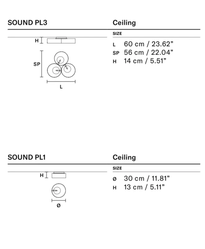 Потолочный светильник - Потолочный светильник Sound PL3 - Masiero
