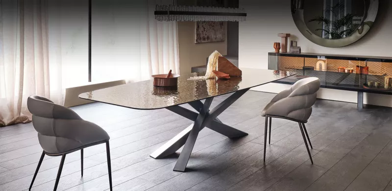 Обеденный стол - Обеденный Стол Lancer Moonglass - Cattelan Italia