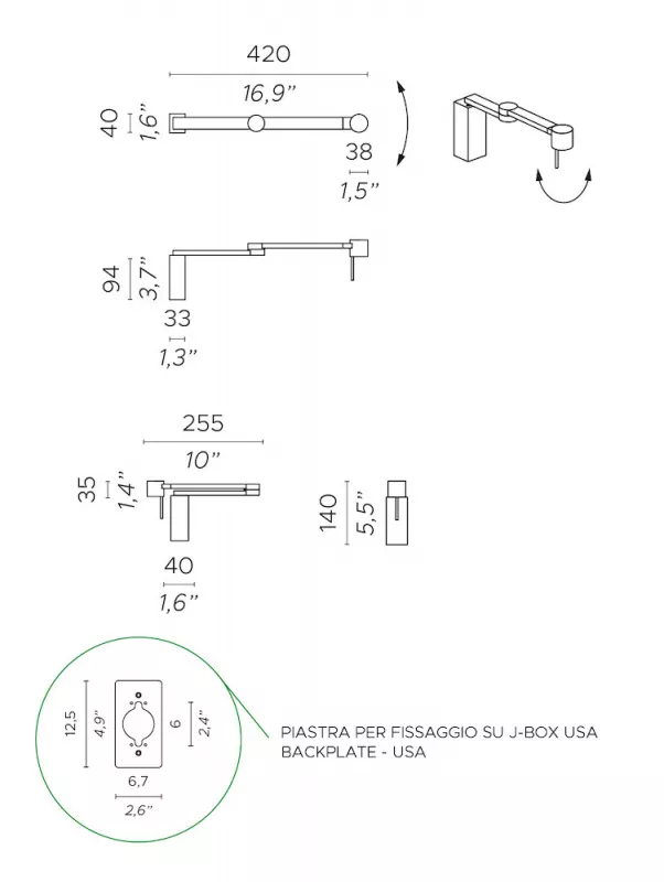 Бра - Бра Manhattan Ap - Contardi