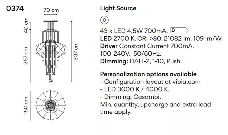 Подвесной светильник - Подвесной Светильник Wireflow Chandelier - Vibia