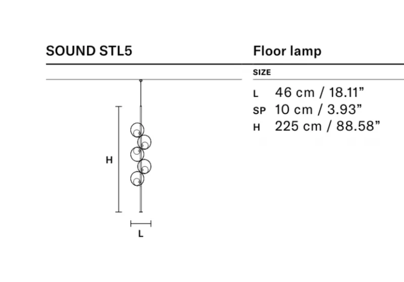 Торшер - Торшер Sound STL5 - Masiero