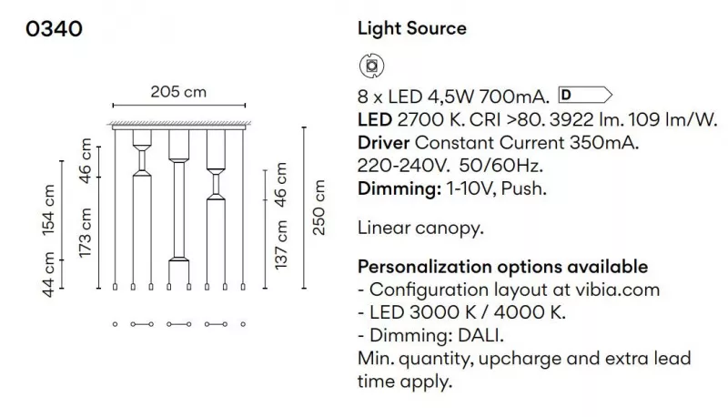 Подвесной светильник - Подвесной Светильник Wireflow Lineale 0340 - Vibia